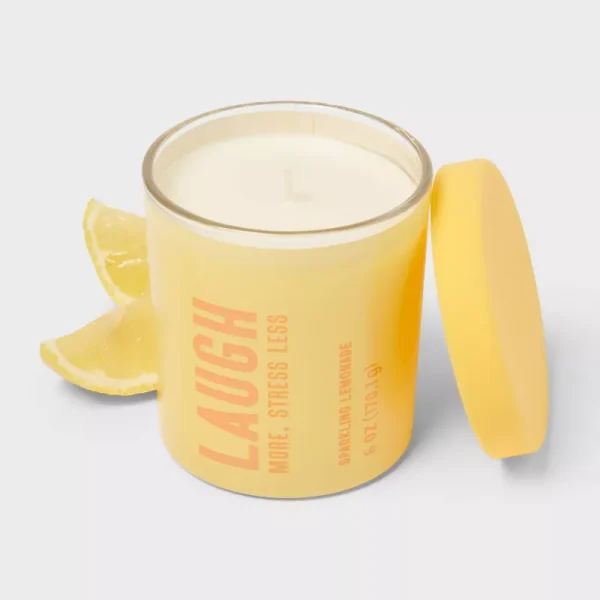 Laugh Sparkling Lemonade Jar Candle 6oz - Image 3