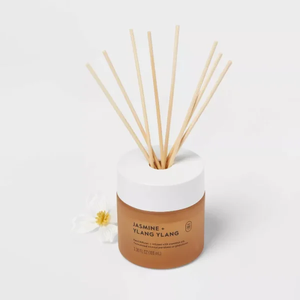 Glass Reed Diffuser Jasmine and Ylang Ylang 3.4 fl oz - Image 3