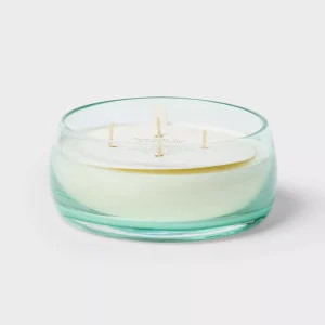 4 Wick Glass Citronella Sun Salt Sea Scented Candle 16oz