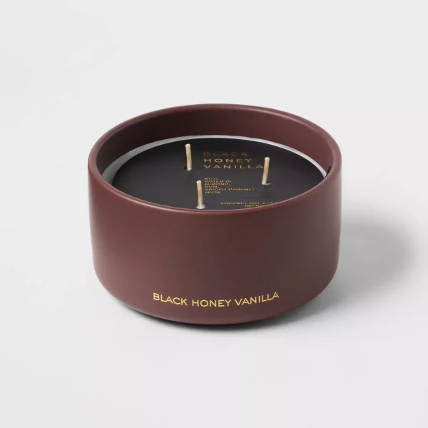15oz Ceramic Jar 3-Wick Candle: Soy Wax Blend, Coconut Oil